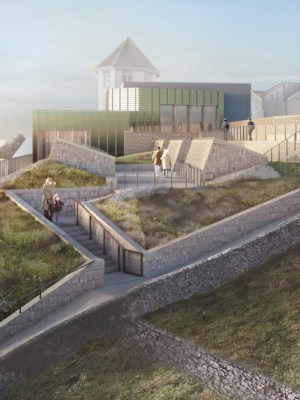 Tate St Ives exterior visualisation. © Jamie Fobert Architects