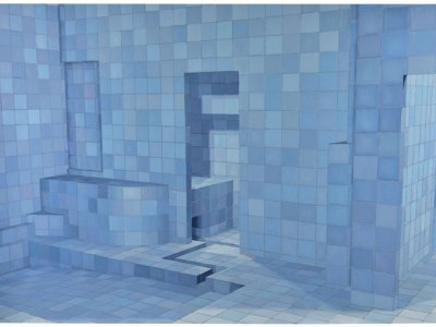 Blue Sauna (2003), Adriana Varejão. Sotheby's London: estimate £400,000–£600,000