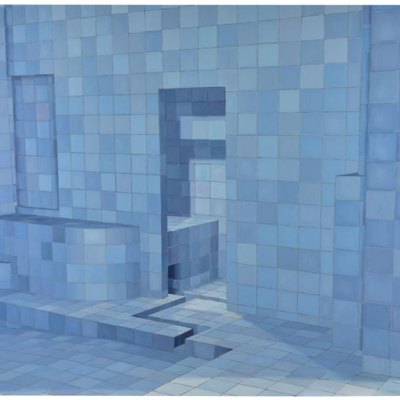 Blue Sauna (2003), Adriana Varejão. Sotheby's London: estimate £400,000–£600,000