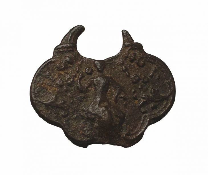 Georgian watch winder with moulded figures on either side, discovered on the Thames foreshore. Photo: Florence Evans