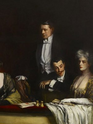 The Theatre Box, (detail; 1910), Oswald Birley. Private collection