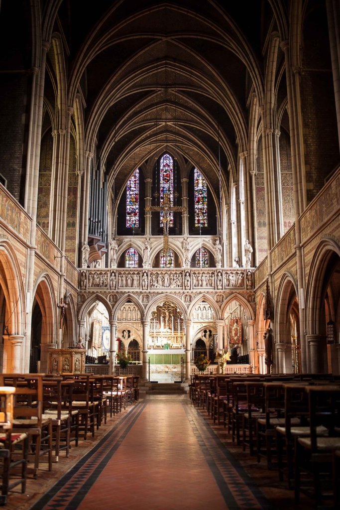 View towards the east end of St Augustine’s, Kilburn, London