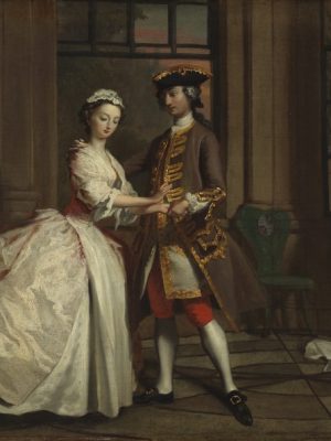 Pamela and Mr B. in the Summer House, by Joseph Highmore, Joseph Higmore, The Fitzwilliam Museum.