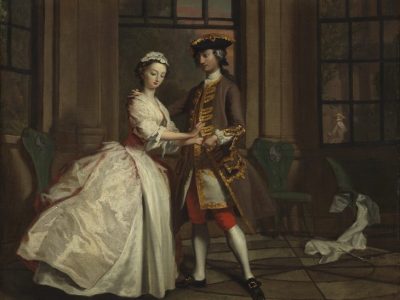 Pamela and Mr B. in the Summer House, by Joseph Highmore, Joseph Higmore, The Fitzwilliam Museum.