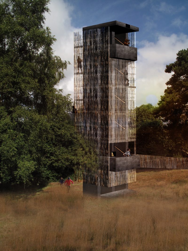 An artist's impression of Sutton Hoo's planned viewing platform