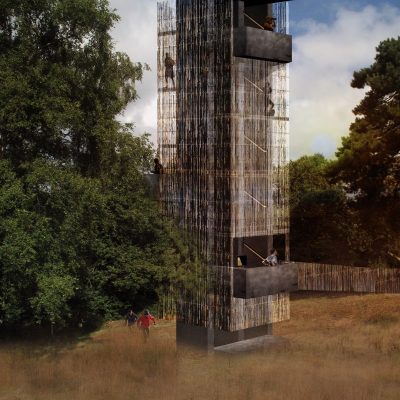An artist's impression of Sutton Hoo's planned viewing platform