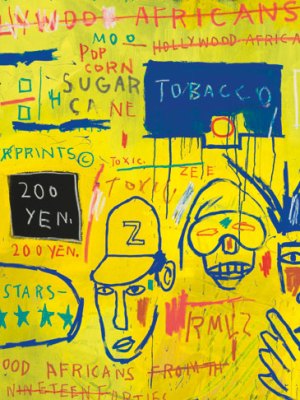 'Hollywood Africans', detail, 1983, Jean-Michel Basquiat. Whitney Museum of American Art