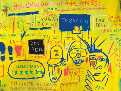 'Hollywood Africans', detail, 1983, Jean-Michel Basquiat. Whitney Museum of American Art