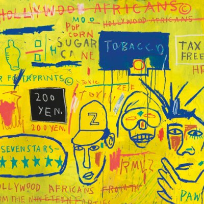 'Hollywood Africans', detail, 1983, Jean-Michel Basquiat. Whitney Museum of American Art