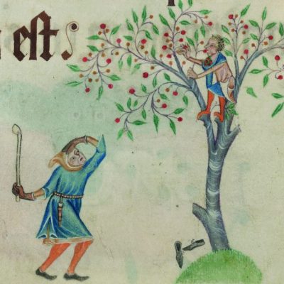 Detail from folio 196v of the Luttrell Psalter, (c. 1325–40), unknown artist; patron: Geoffrey Luttrell, British Library, London, photo: © British Library Board