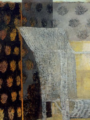 Girl Behind a Screen (detail; 1952), Leonard Rosoman.