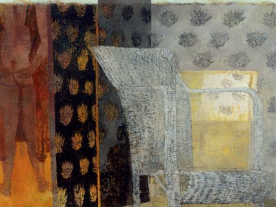 Girl Behind a Screen (detail; 1952), Leonard Rosoman.