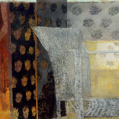 Girl Behind a Screen (detail; 1952), Leonard Rosoman.