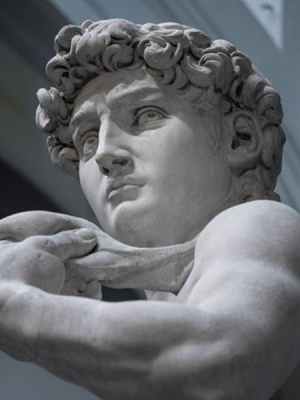 Michelangelo's David at the Galleria dell'Accademia in Florence. Still from Great Art (dir. David Bickerstaff)