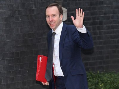 New UK Culture, Media and Sports Secretary Matt Hancock arriving at 10 Downing Street on 9 January 2018. Photo by Leon Neal/Getty Images
