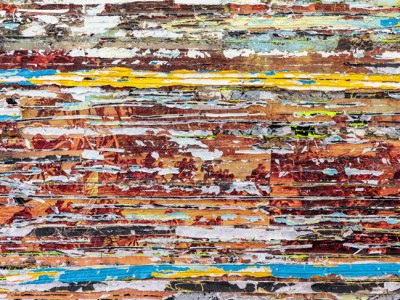 Pickett’s Charge (Battle) (detail; 2016–17), Mark Bradford.