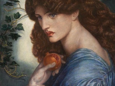 Proserpine (detail; 1878), Dante Gabriel Rossetti. Agnews (price on application)