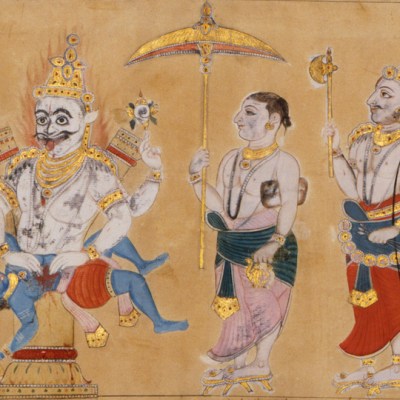 Detail of a scroll drawing showing the ten avatars of Vishnu, c. 1771–79, Andhra Pradesh, India. © Victoria and Albert Museum