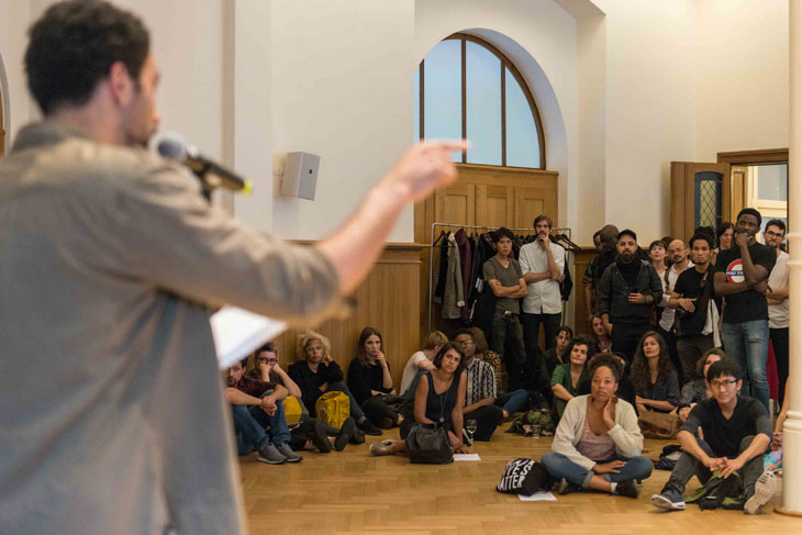 House of Poets (performance; 2017), Philipp Khabo Koepsell. Photo: F. Anthea Schaap
