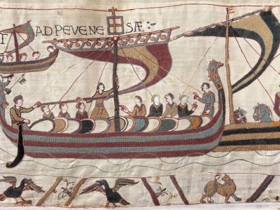 A section of the Bayeux Tapestry.