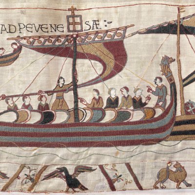 A section of the Bayeux Tapestry.