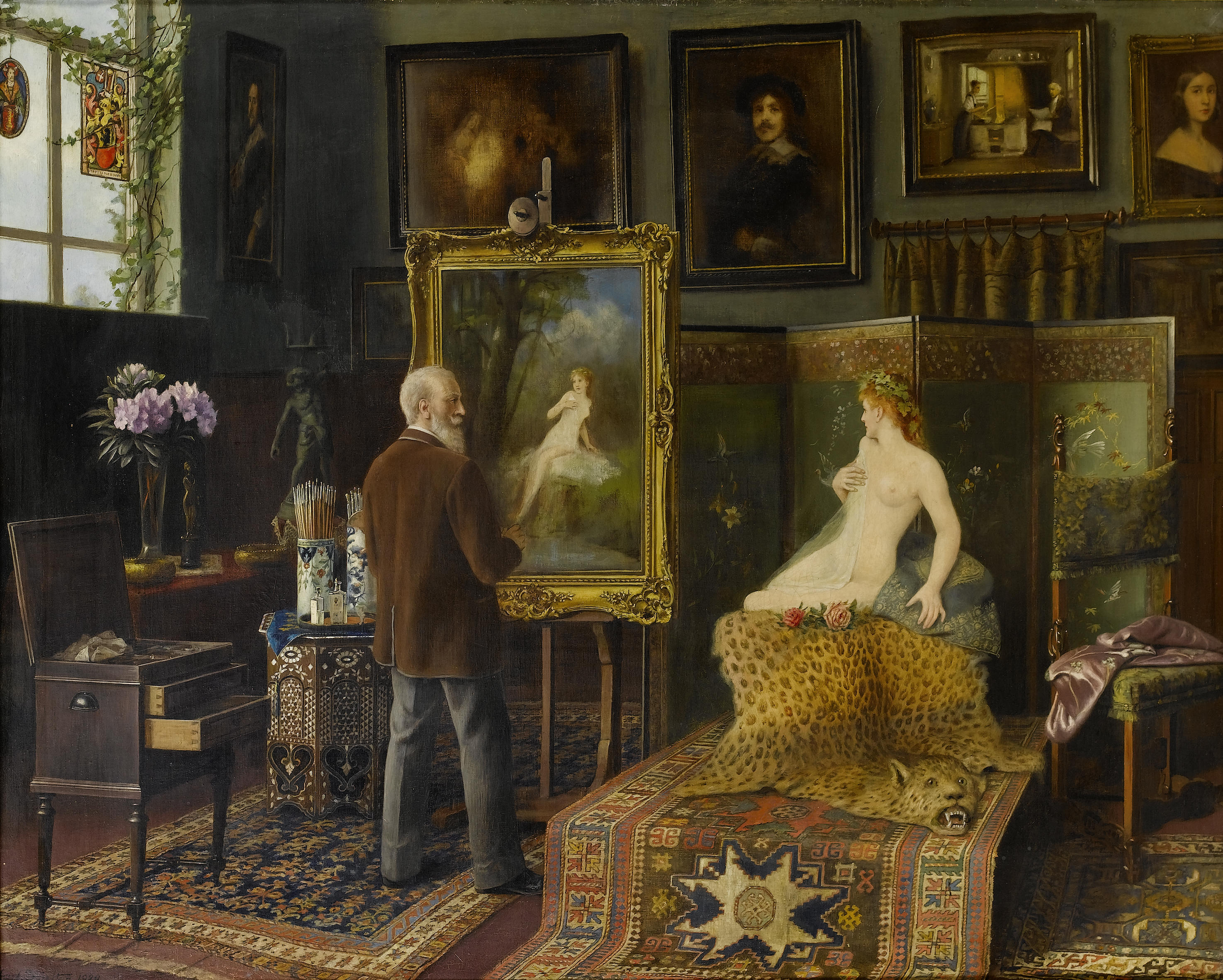 In the Artist’s Studio (1920), Carl Johann Spielter.