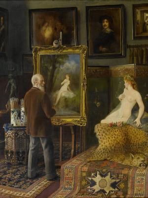 In the Artist’s Studio (1920), Carl Johann Spielter.