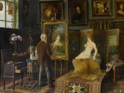 In the Artist’s Studio (1920), Carl Johann Spielter.
