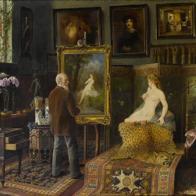 In the Artist’s Studio (1920), Carl Johann Spielter.