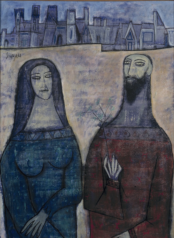 Two Saints in a Landscape (1961), F. N. Souza. © The estate of F.N. Souza/DACS, London 2017