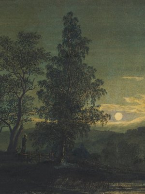 Moonlit Landscape (detail; before 1808), Caspar David Friedrich. Thaw Collection, Morgan Library & Museum, New York