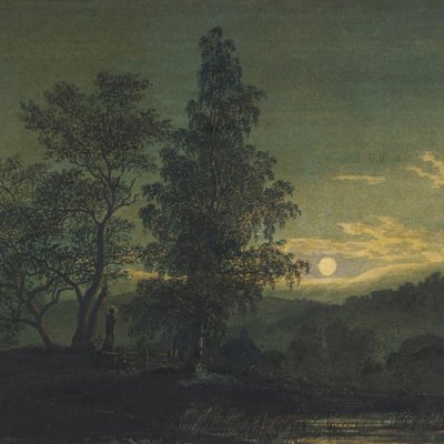 Moonlit Landscape (detail; before 1808), Caspar David Friedrich. Thaw Collection, Morgan Library & Museum, New York
