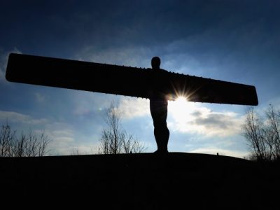 A general view of the Angel of the North on February 3, 2012 in Gateshead, Newcastle upon Tyne, England.