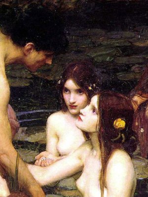 Hylas and the Nymphs (detail; 1896), J.W. Waterhouse. Manchester Art Gallery
