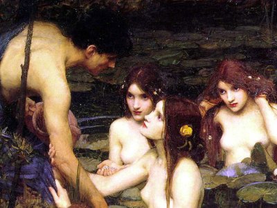 Hylas and the Nymphs (detail; 1896), J.W. Waterhouse. Manchester Art Gallery