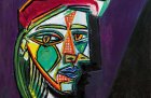 Femme au béret et à la robe quadrillée (Marie-Thérèse Walter) Pablo Picasso (1937).