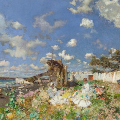 Beach at Portici (detail; 1874), Mariano Fortuny y Marsal. Meadows Museum, SMU, Dallas