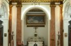 Our Lady of Sorrows, view of the interior looking towards the main altar, with the painting of Christ taken down from the Cross now attributed to Pietra Testa above, Reproduced by permission of the Provost and Fellows of Eton College