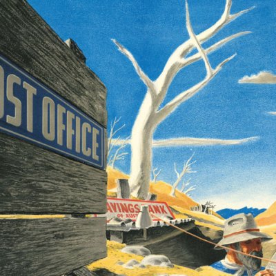 Outposts of Empire: Central Australia (detail; 1938). John Vickery. Royal Mail Archive, Postal Museum, London