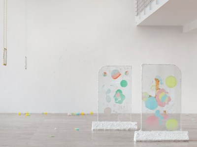 ‘Karla Black’, installation view at Capitain Petzel, Berlin, 2018.