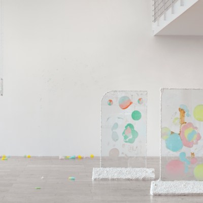 ‘Karla Black’, installation view at Capitain Petzel, Berlin, 2018.