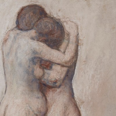 L'Étreinte (detail; 1903), Pablo Picasso.