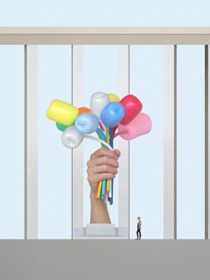 Bouquet of Tulips (rendering; 2017), Jeff Koons.