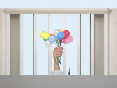 Bouquet of Tulips (rendering; 2017), Jeff Koons.