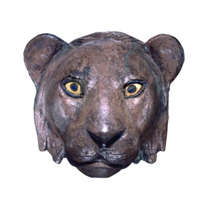 Lion head from the Royal Cemetery of Ur, (c. 2450 BC), Sumerian, University of Pennsylvania Museum of Archaeology and Anthropology, Philadelphia