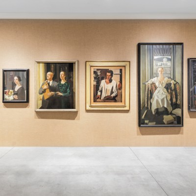 Installation view of ‘Post Zang Tumb Tuum. Art Life Politics: Italia 1918–1943’ at the Fondazione Prada, Milan, 2018.