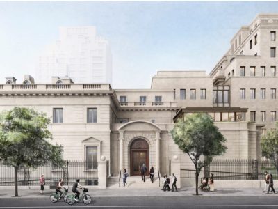 Rendering of the expanded Frick Collection from 70th Street.
