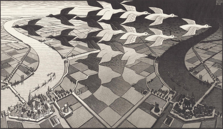 Day and Night, M.C. Escher