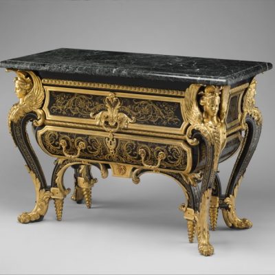 A genuine commode made by André-Charles Boulle in c. 1710–20, at Metropolitan Museum of Art, New York.