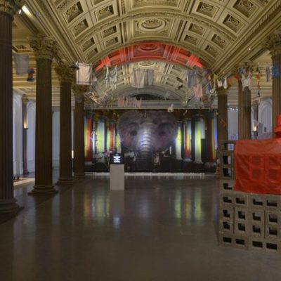 Installation view of a work by John Russell, part of 'Cellular World' at the Gallery of Modern Art, Glasgow International Festival 2018, photo: © Alan Dimmick